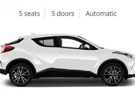 Group P Toyota C-HR, 5 Doors, 5 Seats, Air Con, Automatic, Petrol