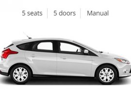 Group C Ford Focus, 5 Doors, 5 Seats, Air Con, Manual, Petrol